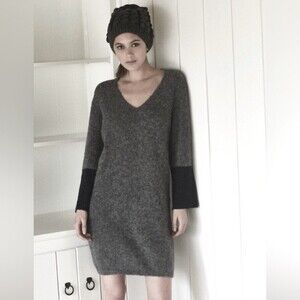 Women’s Sweater Dress | Eleven Six Carla dress in gray superfine Alpaca NWT S/XS